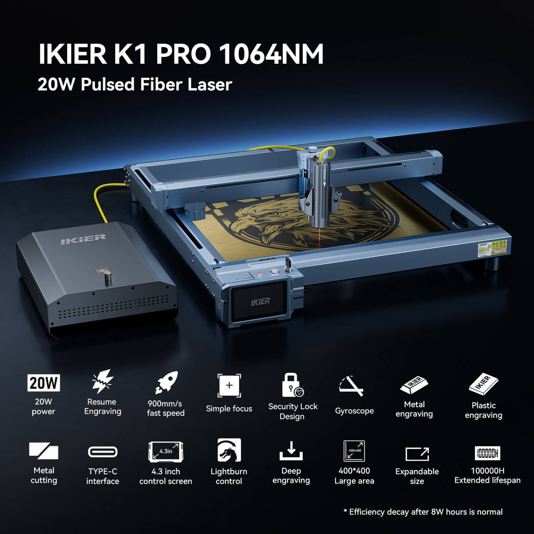 iKier K1 Pro 1064nm 20W Fiber Laser Marking & Engraving Machine - Atomstack EU