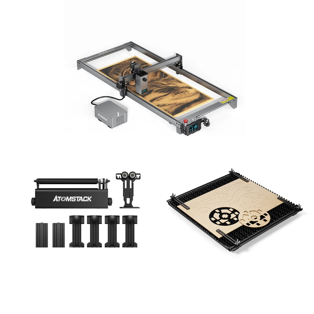 Atomstack X20/A20/S20 PRO Extension Kit + R3 Pro Rotary Roller + F3 Matrix Detachable Working Panel ( 460*850MM ) - Atomstack EU