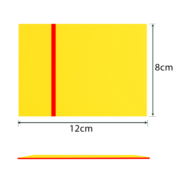 Size of regular colour series plastic plate yellow engraved with red