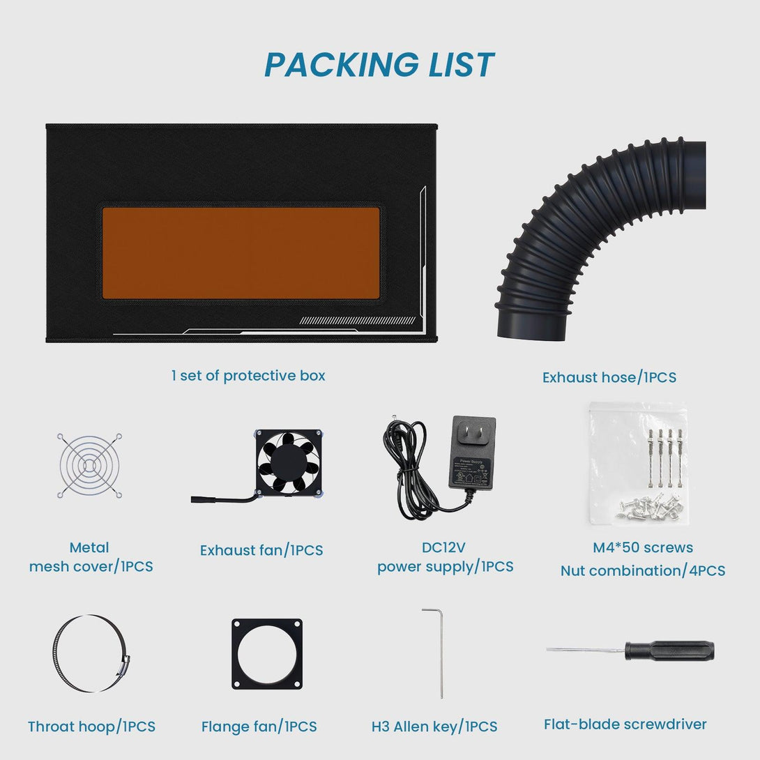 fb2 laser engraver enclosure packing list