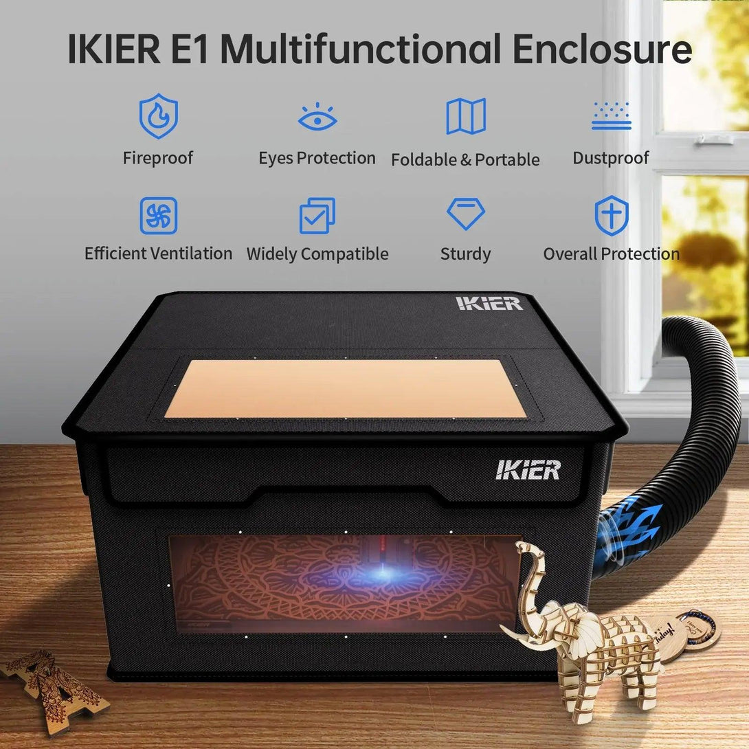 iKier E1 Foldable Enclosure Dust-Proof Cover for Laser Engraver - Atomstack EU