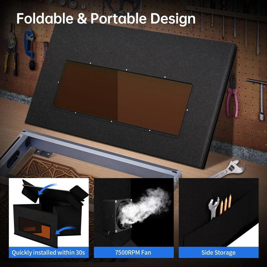 iKier E1 Foldable Enclosure Dust-Proof Cover for Laser Engraver - Atomstack EU